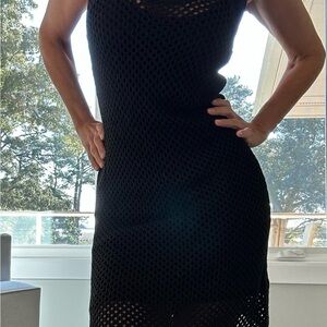 Black Crochet Dress